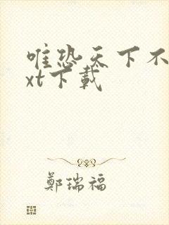 唯恐天下不乱txt下载