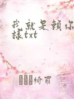 我就是赖你 怎样txt