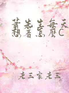 萧先生每天都在想着怎么C