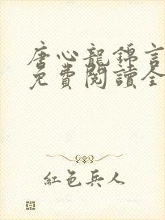 唐心龙锦言小说免费阅读全文