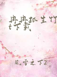 冉冉孤生竹txt下载