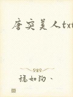 唐突美人txt