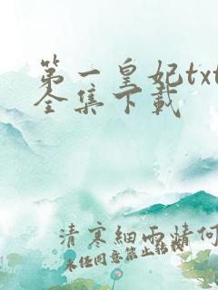 第一皇妃txt全集下载