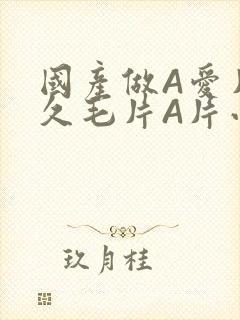 国产做A爱片久久毛片A片小说