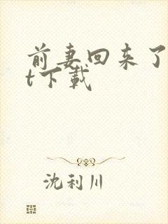 前妻回来了txt下载