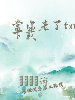 当你老了txt下载