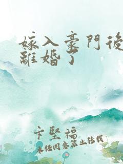 嫁入豪门后我又离婚了