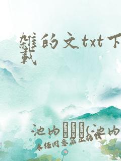 杂的文txt下载