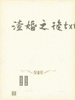 渣婚之后txt
