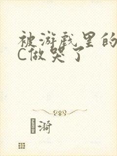 被游戏里的NPC做哭了