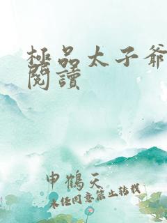 极品太子爷全文阅读