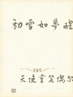 初雪如梦醒