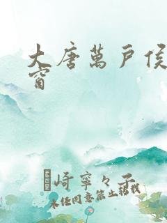 大唐万户侯无弹窗