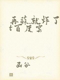 再苏就炸了txt百度云