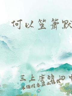 何以笙箫默阅读