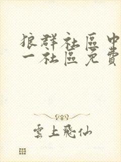 狼群社区中文第一社区免费