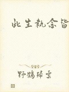 此生执念皆是你