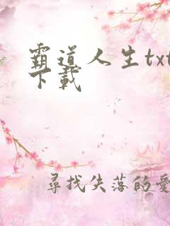 霸道人生txt下载