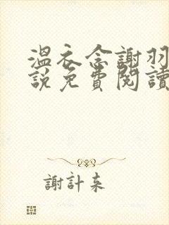 温衣念谢羽渊小说免费阅读