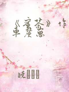 《蜜茶》作者:车厘崽