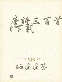 唐诗三百首txt下载