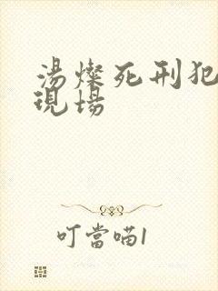 汤灿死刑犯枪决现场