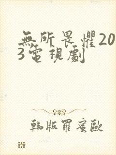 无所畏惧2023电视剧