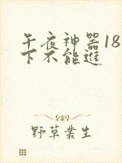 午夜神器18以下不能进