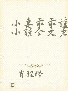 小妻乖乖让我宠小说全文免费阅读