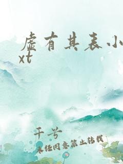 虚有其表小说txt