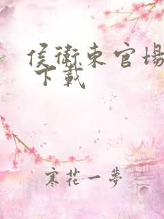 侯卫东官场笔记 下载