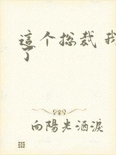 这个总裁 我要了