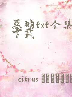 恶明txt全集下载