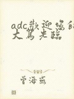 adc欢迎您的大驾光临