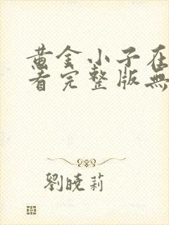 黄金小子在线观看完整版无删减高清