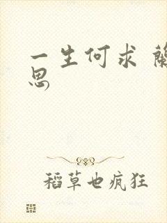 一生何求 兰思思