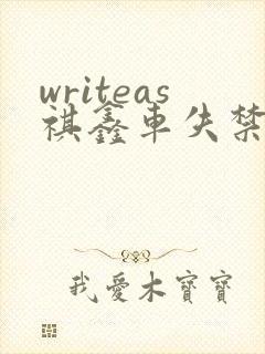writeas祺鑫车失禁