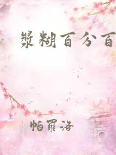 浆糊百分百全文