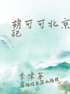 胡可可北京成功记
