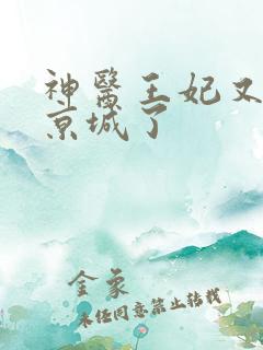 神医王妃又轰动京城了