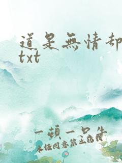 道是无情却有情txt