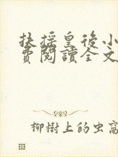 扶摇皇后小说免费阅读全文txt