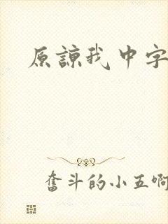 原谅我中字