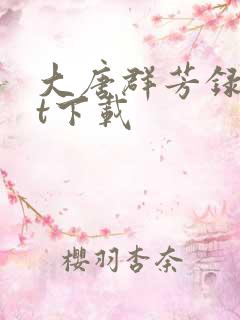 大唐群芳录txt下载