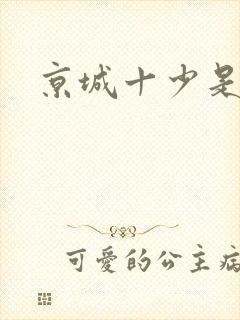 京城十少是谁
