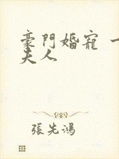 豪门婚宠 一品夫人