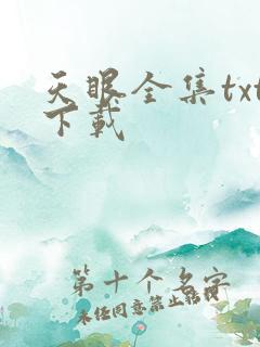 天眼全集txt下载