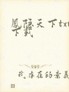 凤隐天下txt下载