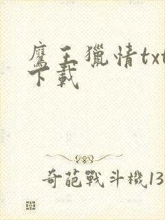 鹰王猎情txt下载