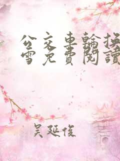 公交车轮换C程雪免费阅读